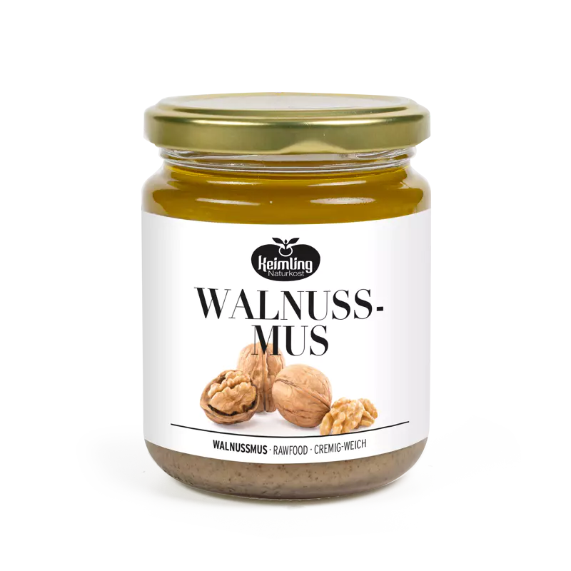 Raw Organic Walnut Butter | Creamy and nutty, made from organic walnuts | Rich in Omega-3 and vitamins | Stone-milled, raw food quality
