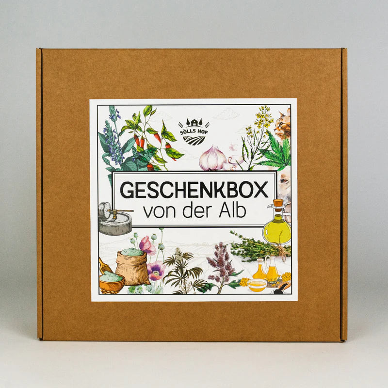 Gift set “Seed Packet” | 4x Premium seeds from the Swabian Alps | Chia & flax seeds, hemp seeds (hulled & unhulled) | 800 g