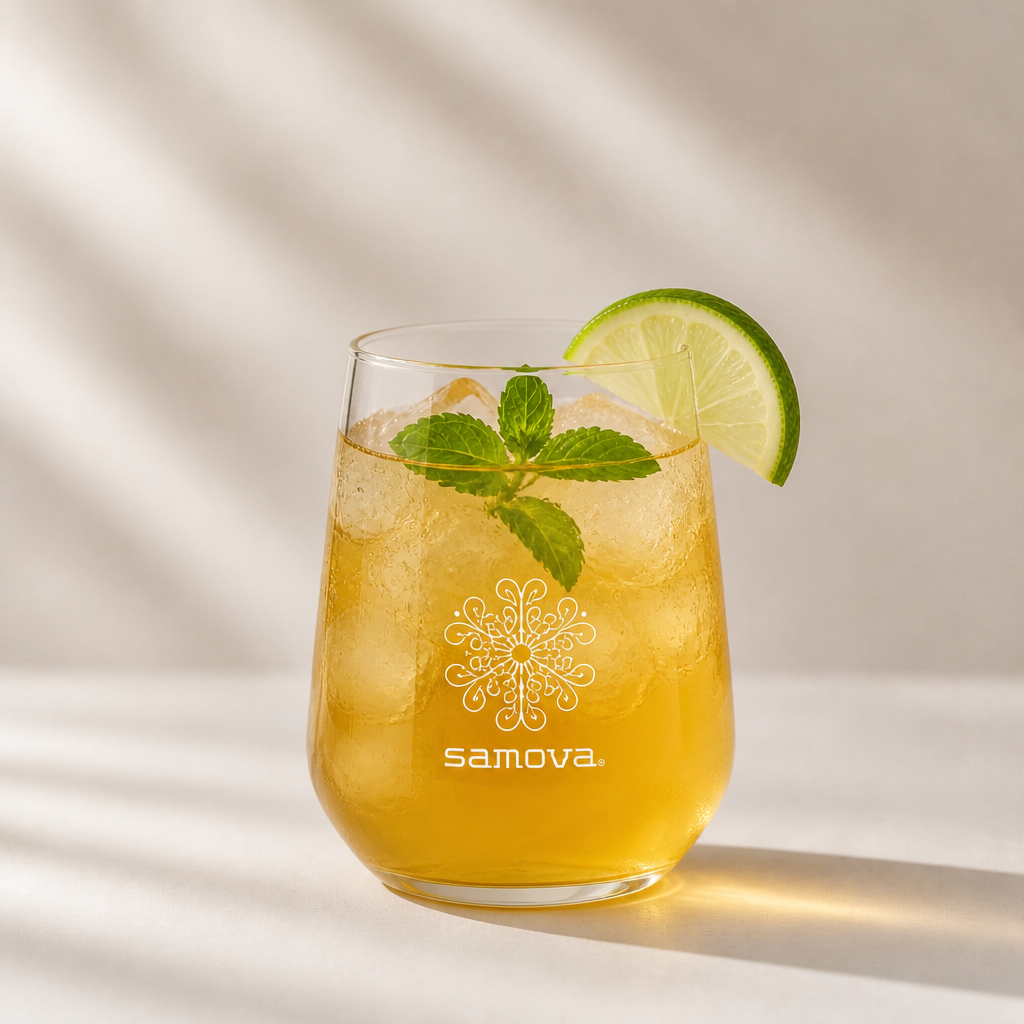 Team Spirit Ice Tea – Rezept mit samova Bio-Grüntee