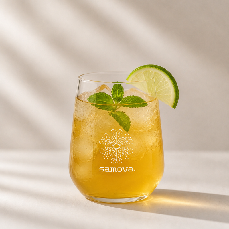 Team Spirit Ice Tea – Rezept mit samova Bio-Grüntee