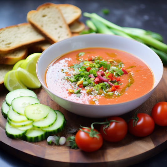 Gazpacho – kalte Tomatensuppe mit Olivenöl