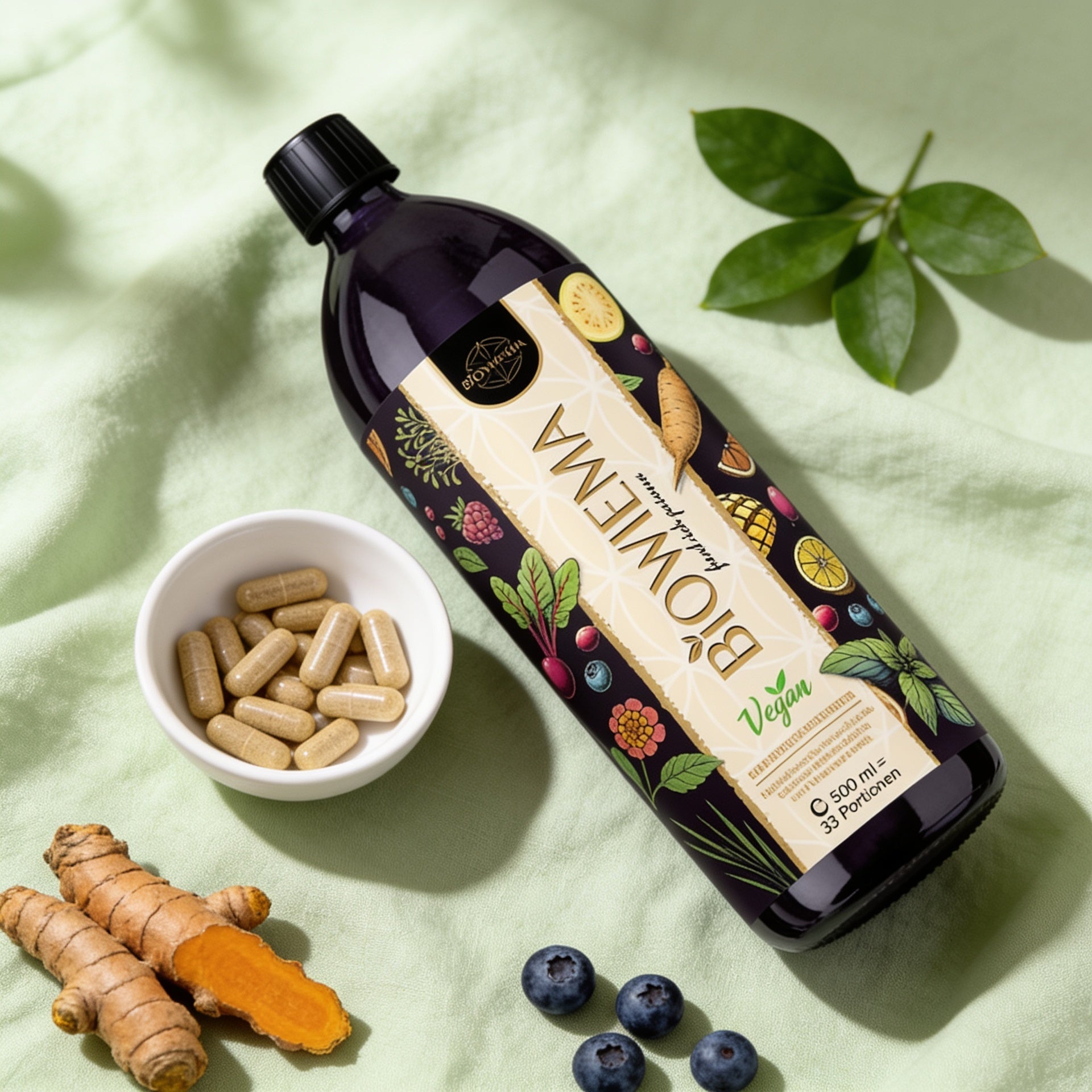 Biowiema Vitalstoffkomplex mit Kurkuma und Beeren
