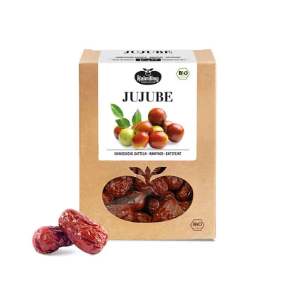 Jujube Datteln entsteint | Bio-Fruchtgenuss ohne Stein | Süß-fruchtig & karamellig mild | Nährstoffreich & vielseitig verwendbar | 500g