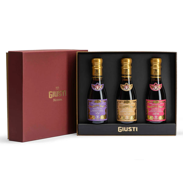 Tris Vinegar Specialties | Truffle, Fig, Raspberry | Aceto Balsamico di Modena IGP 