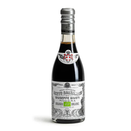 Giusti Bio-Balsamico Trio | Aceto Balsamico di Modena IGP | Bio-zertifiziert in drei Reifestufen | 1 Silber- + 2 + 3 Goldmedaillen | 3 × 250 ml