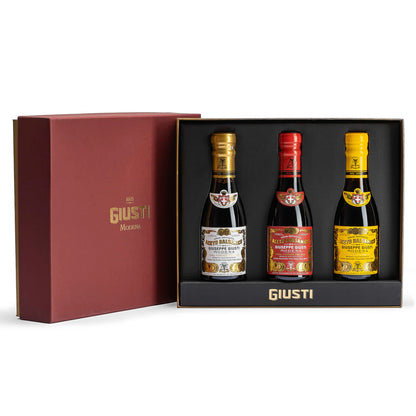Giusti “Collezione Storica” trio set | 2-3-4 gold medals | Aceto Balsamico di Modena IGP 