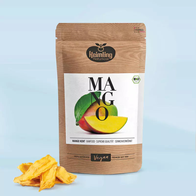 Mango Kent Supreme | Bio-Mango-Streifen sonnengereift | Vollmundig fruchtig & rohkostgerecht | Vitaminreich & natürlich süß | 500 g