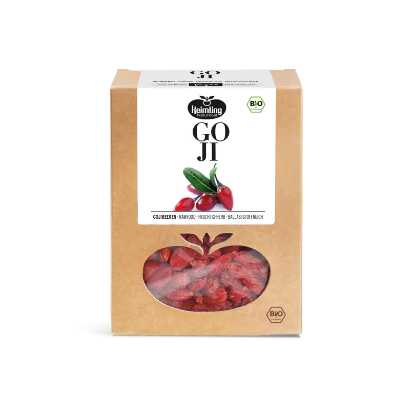Bio Goji Beeren | Glücksbeeren aus China | Protein- & Ballaststoffreich | Säuerlich-erfrischend & rohkostgerecht