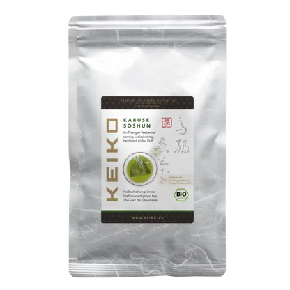 Kabuse Soshun Frühling | Bio-Grüntee aus Schattenanbau | Süß-harmonisch & tiefgrün | Bis 4 Aufgüsse & Theaninreich