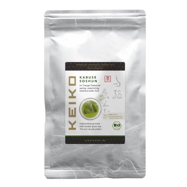 Kabuse Soshun Frühling | Bio-Grüntee aus Schattenanbau | Süß-harmonisch & tiefgrün | Bis 4 Aufgüsse & Theaninreich