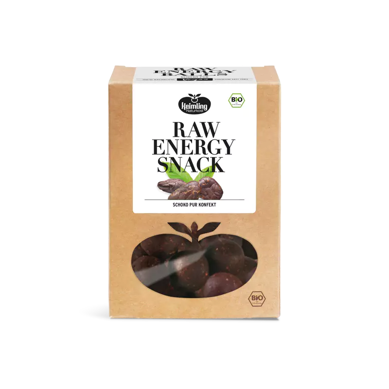 Rohkost Bio Konfekt Schoko Pur | Reine Schoko-Kugeln ohne Zucker | Bio-Rohkakao voller Aroma | Vegan & handgefertigt