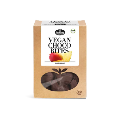 Vegan Choco Bites Mango-Ananas | Fruchtig-schokoladiger Rohkostgenuss | Bio-Edelkakao aus Peru | Palmölfrei & handgefertigt