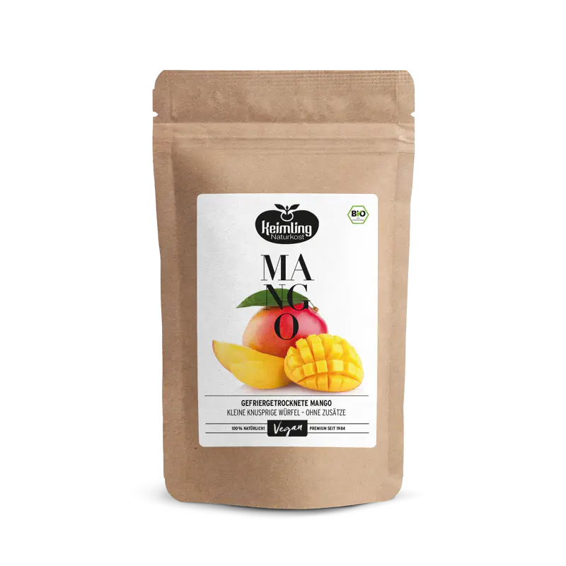 Gefriergetrocknete Mango | Knusprig-exotischer Fruchtgenuss | 100% Mango ohne Zusätze | Intensiv aromatisch & nährstoffreich