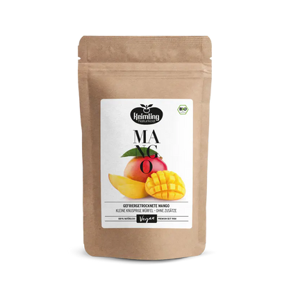 Gefriergetrocknete Mango | Knusprig-exotischer Fruchtgenuss | 100% Mango ohne Zusätze | Intensiv aromatisch & nährstoffreich