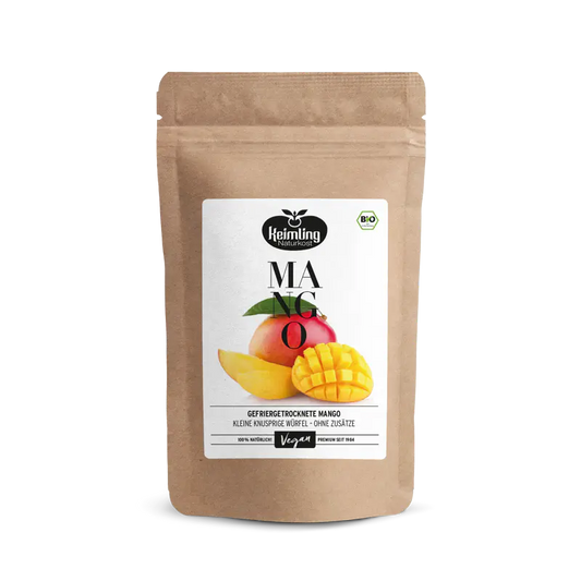 Gefriergetrocknete Mango | Knusprig-exotischer Fruchtgenuss | 100% Mango ohne Zusätze | Intensiv aromatisch & nährstoffreich