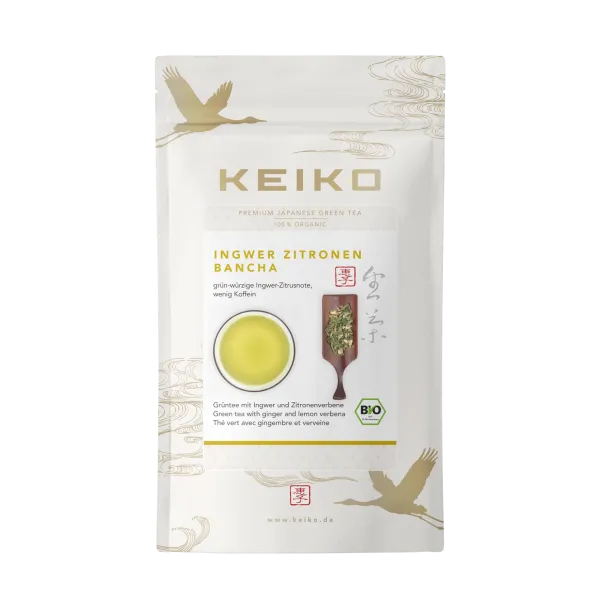 Ingwer-Zitronen Bancha aus dem KEIKO Grüntee-Kennenlernset, frisch-würzig