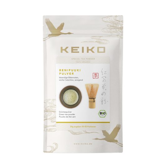 Benifuuki Grüntee-Pulver | Catechine-reich | Kräftiges Aroma| Pur oder in Rezepten