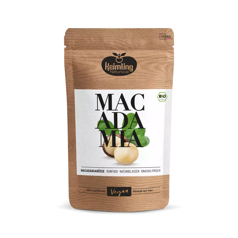 Bio Macadamia Nüsse | Fein-buttriger Rohkostgenuss | Aus Südafrika Premium-Qualität | Reich an ungesättigten Fettsäuren