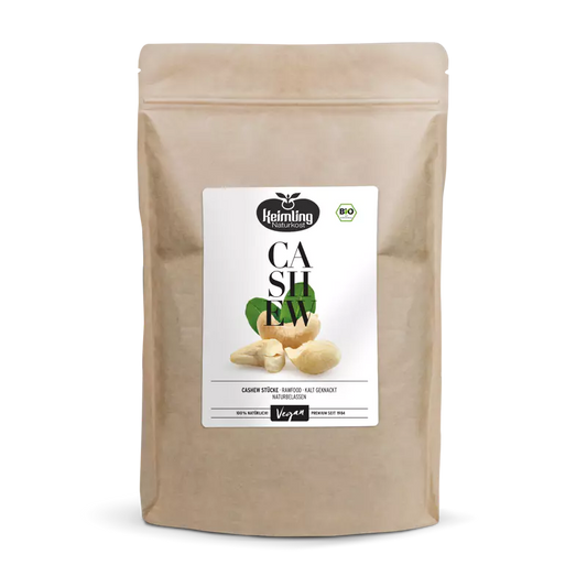 Raw Organic Cashew Pieces | Creamy Raw Cashew Fruit Treats | Gently Dried Below 45°C | Versatile for Vegan Recipes