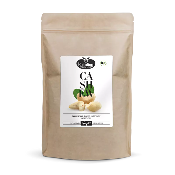 Raw Organic Cashew Pieces | Creamy Raw Cashew Fruit Treats | Gently Dried Below 45°C | Versatile for Vegan Recipes