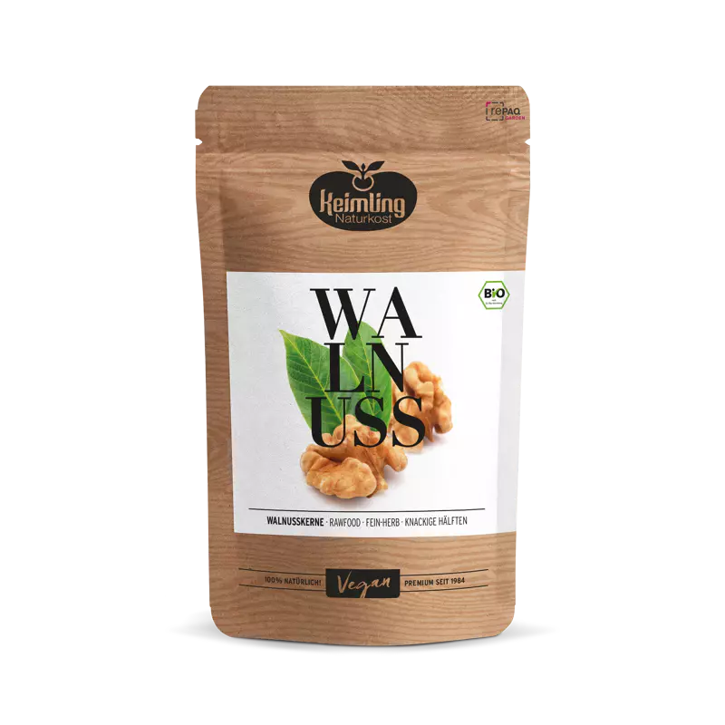 Bio Walnusskerne | Knackig nährstoffreich & vitaminstark | Ungeröstet aus Bio-Anbau | Ideal für Snacks & Rezepte