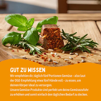 Mediterraner Tomaten-Riegel | Bio-Tomate mit Kräutern & Saaten | Lycopin & Ballaststoffe | Vegan