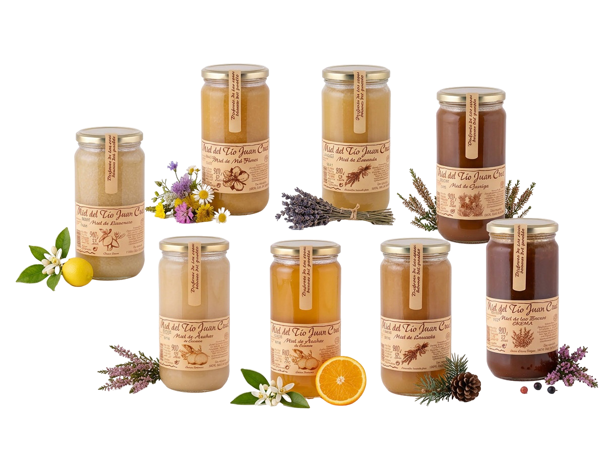 Spanische Honigvielfalt | 7 Sorten, 6,37 kg | von Bergheide bis Orangenblüte