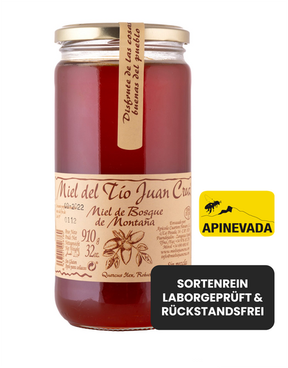 Kräftiger Bergblütenhonig aus Spaniens Bergwäldern | 910-g-Glas