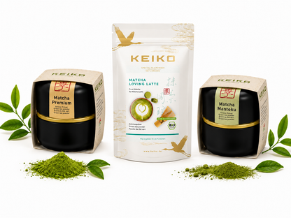 KEIKO Matcha-Entdeckerset aus Japan mit drei Matcha-Stilrichtungen
