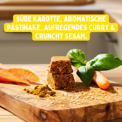 Roasted Carrot Bar | Organic Carrot with Curry & Sesame | Warm, Spicy & High in Fiber | Vegan