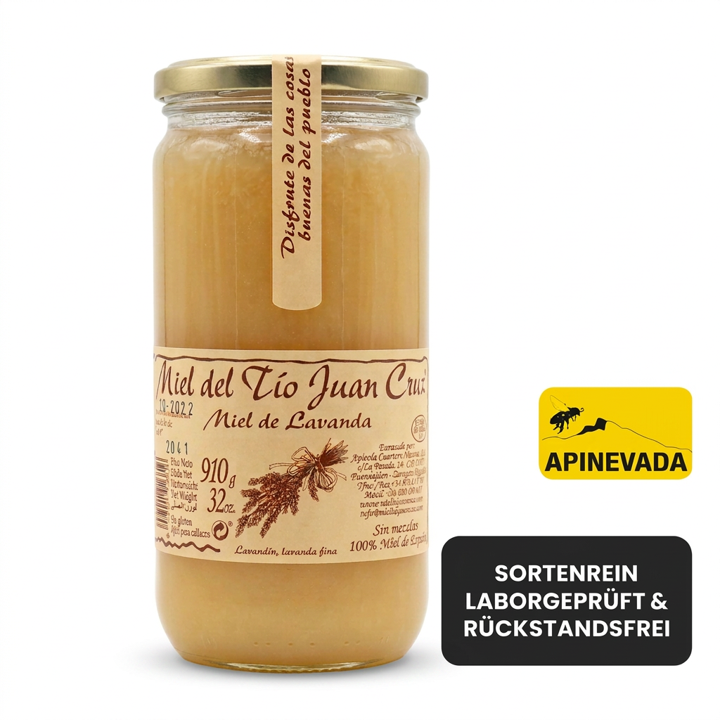 Duftender Lavendelhonig aus Spaniens Hochebene | 910-g-Glas