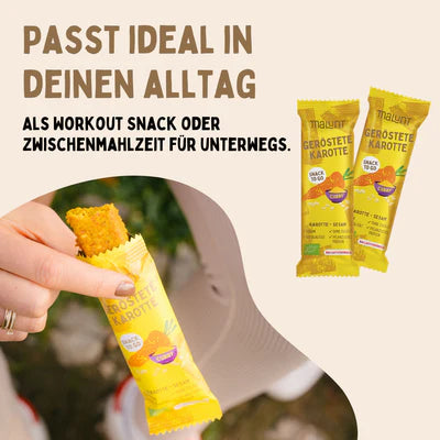 Roasted Carrot Bar | Organic Carrot with Curry & Sesame | Warm, Spicy & High in Fiber | Vegan