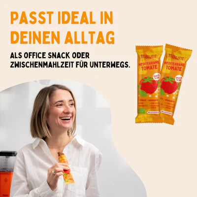 Mediterraner Tomaten-Riegel | Bio-Tomate mit Kräutern & Saaten | Lycopin & Ballaststoffe | Vegan
