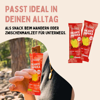 Spicy Paprika Bars | Organic Paprika with Chili & Seeds | Flavorful & High in Fiber | Vegan