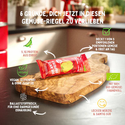 Spicy Paprika Bars | Organic Paprika with Chili & Seeds | Flavorful & High in Fiber | Vegan