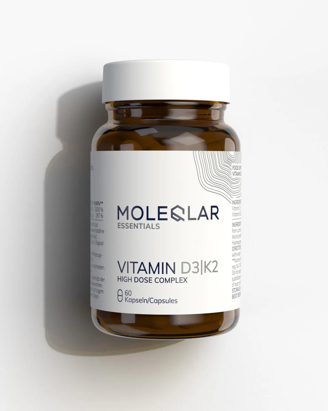 Vitamin D3 K2 Kapseln von MoleQlar, Dose, 5000 IE D3 und 200 µg K2