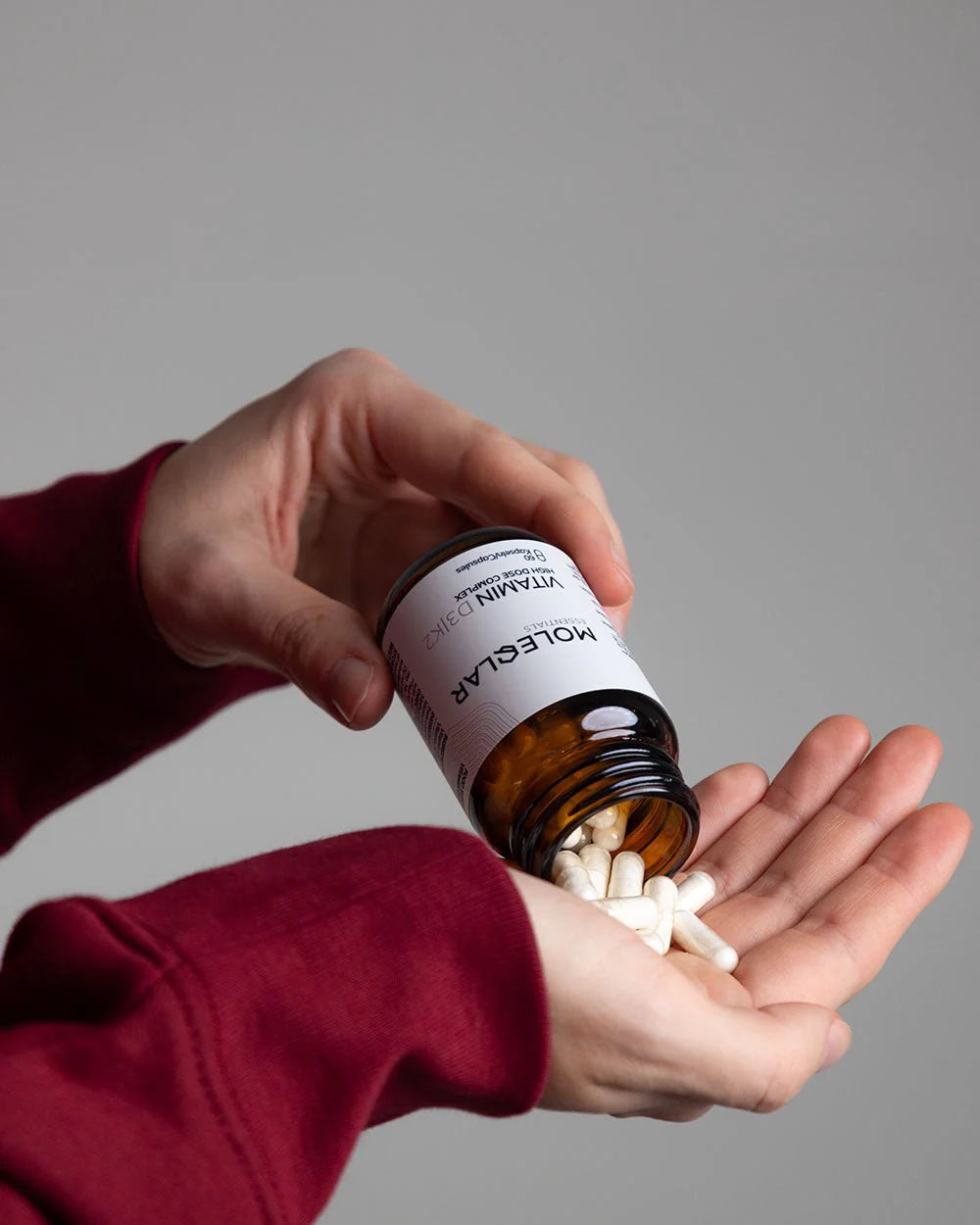Vitamin D3 K2 Kapseln von MoleQlar, Dose, 5000 IE D3 und 200 µg K2