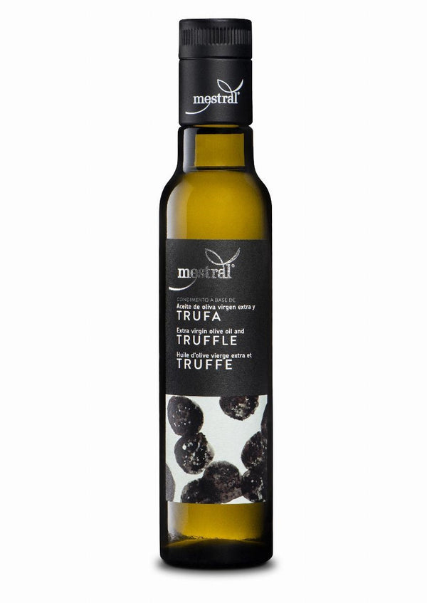 Exquisite infused oil – Extra virgin olive oil with black truffle | nutty-aromatic &amp; mildly fruity | 250 ml