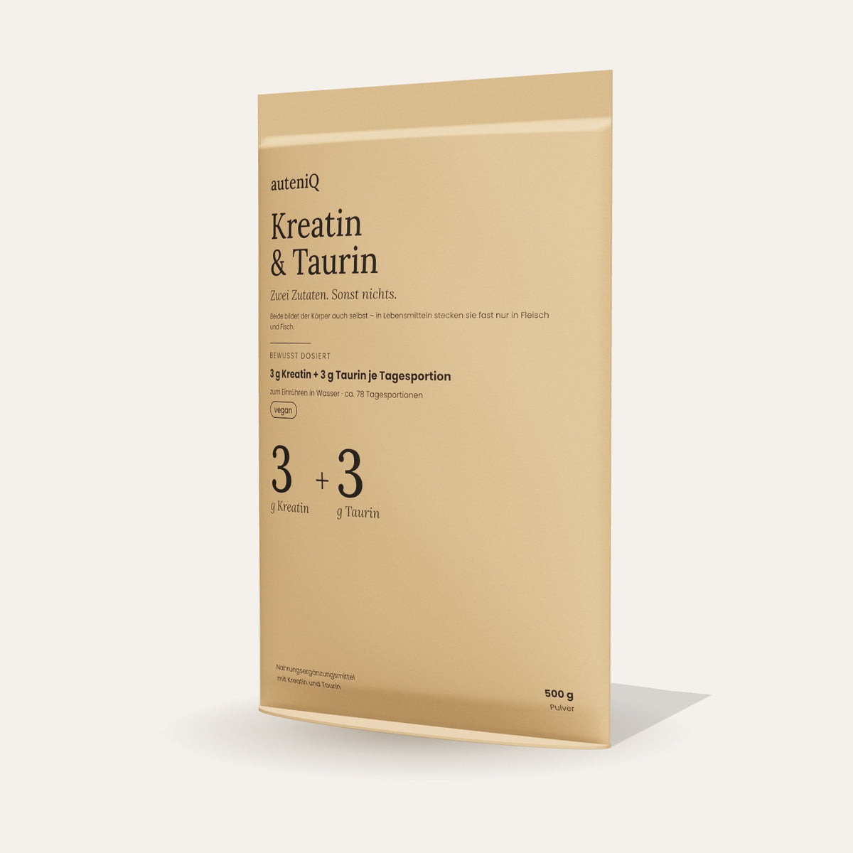 Kreatin & Taurin – schräg von vorne