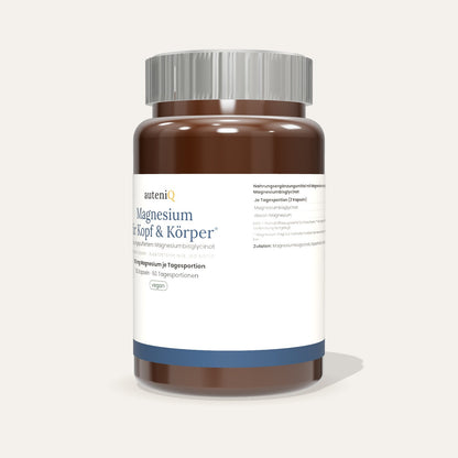 Magnesium für Kopf & Körper – schräg von vorne
