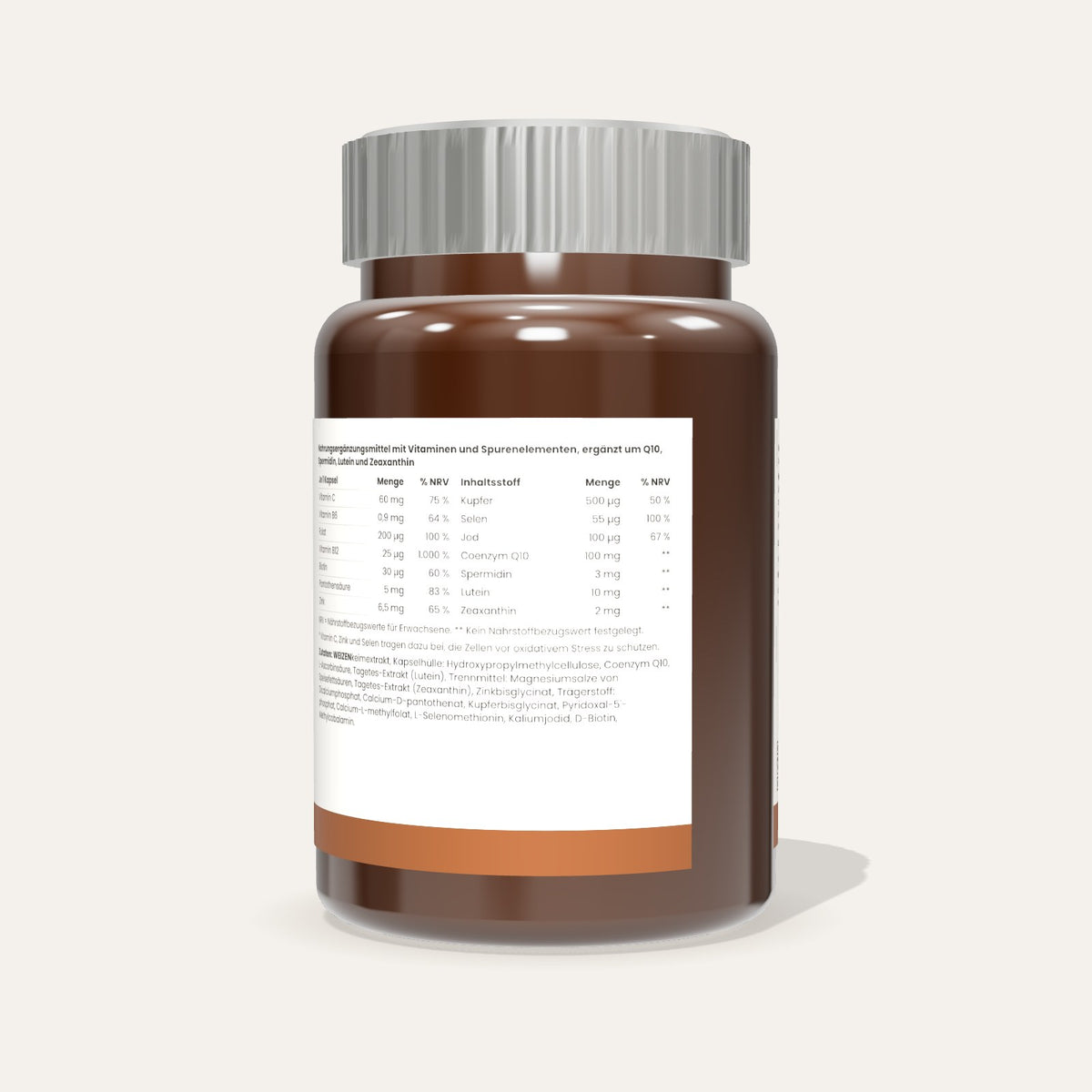 Vitamin- & Zellschutzkomplex Plus – Seite mit Hinweisen