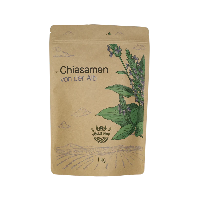 Chia seeds from the Swabian Alps | Premium seeds from regional cultivation | Rich in omega fatty acids, fiber & protein | 1 kg