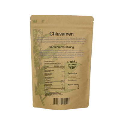 Chia seeds from the Swabian Alps | Premium seeds from regional cultivation | Rich in omega fatty acids, fiber & protein | 1 kg