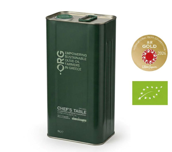 Organic Extra Virgin Olive Oil »Chef’s Table« by Eleology | Greek Cuvée of Koroneiki & Koutsourelia | Generous 5-Litre Tin