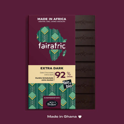 Bio-Zartbitterschokoladen von fairafric, Set, mehrere Tafeln