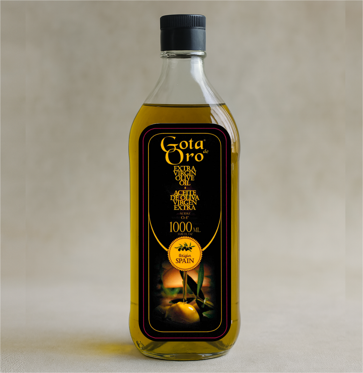 Natives Extra Virgin Olivenöl Cuvée „Gota de Oro“ | 1-L-Glasflasche | komponiert, um die besten Geschmacksaromen & Eigenschaften zu vereinen | für gleichbleibende Fruchtigkeit & gesunde Schärfe