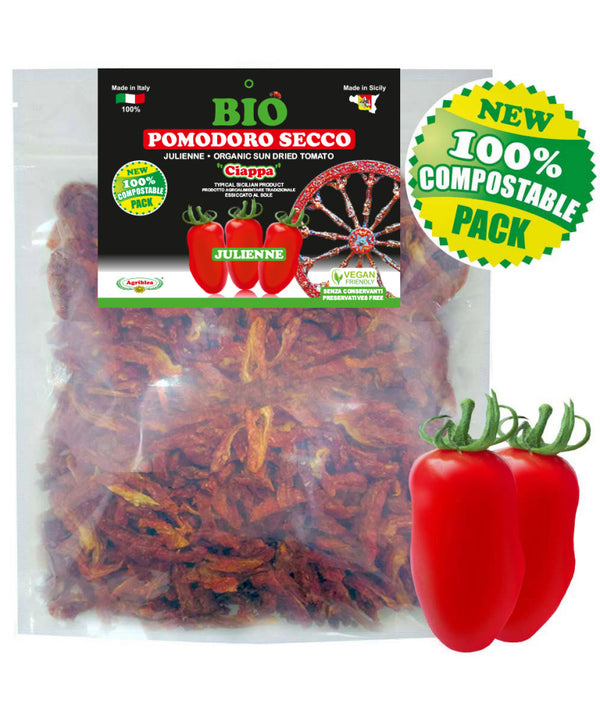 Julienne „Ciappa“ | Bio-Sonnengetrocknete Tomatenstreifen, 350 g
