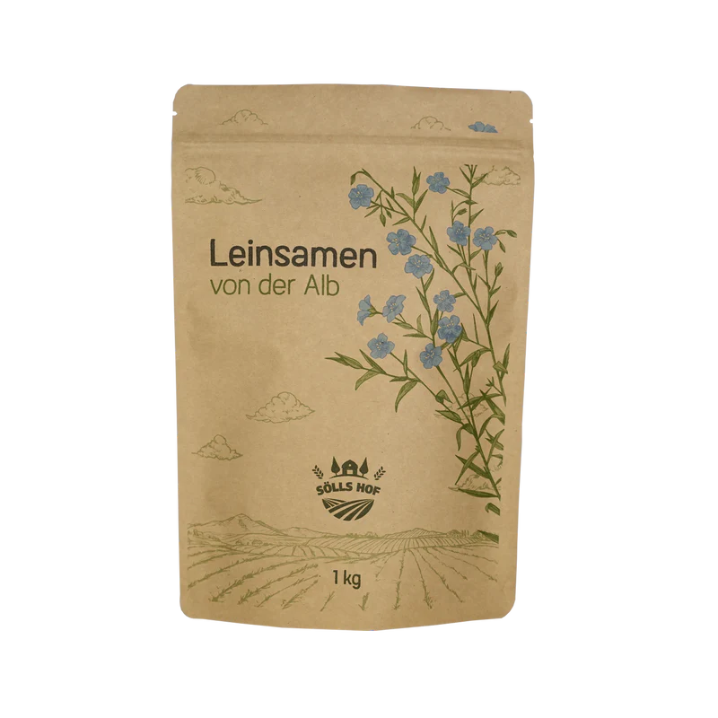 Flaxseed from the Swabian Alps | Rich in Omega-3 fatty acids, fiber & protein | 1 kg