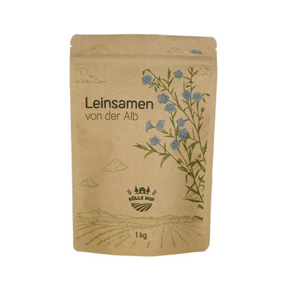 Flaxseed from the Swabian Alps | Rich in Omega-3 fatty acids, fiber & protein | 1 kg