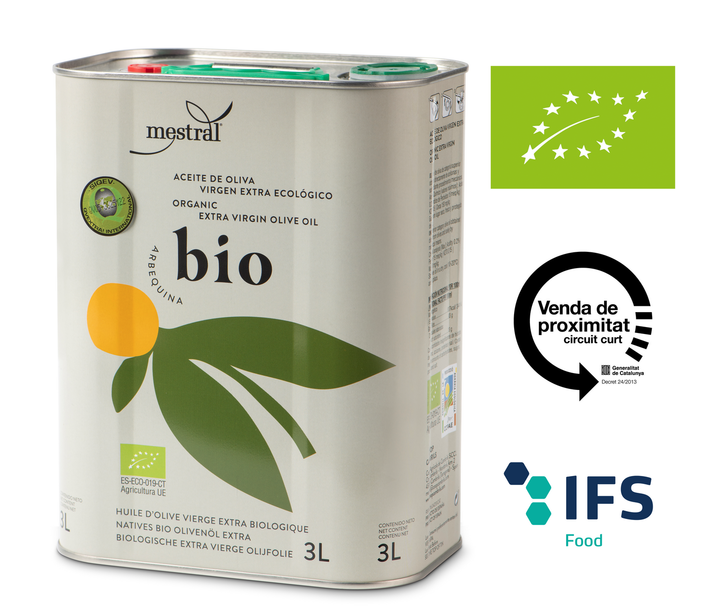 Mestral Bio Arbequina Olivenöl nativ extra 3 L